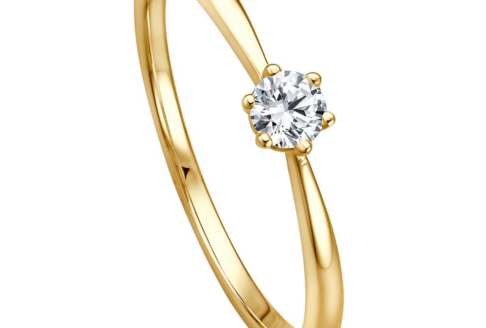 bellaluce Ring EH4514Gelbgold mit Brillant