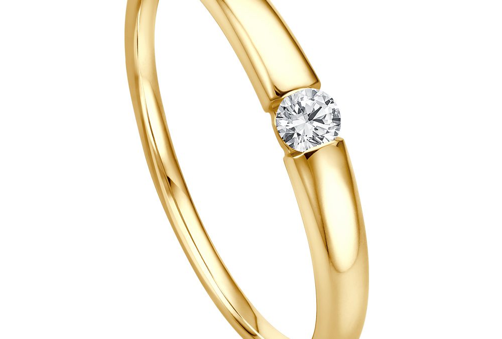 bellaluce Ring EH4519Gelbgold mit Brillant