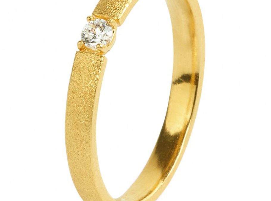 Bernd Wolf Ring 52401156Silber 24ct goldplattiert, Zirkonia