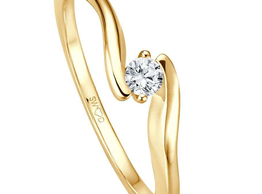 bellaluce Ring EH004352Gelbgold mit Brillant