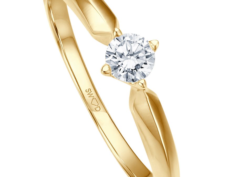 bellaluce Ring EH002253Gelbgold mit Brillant