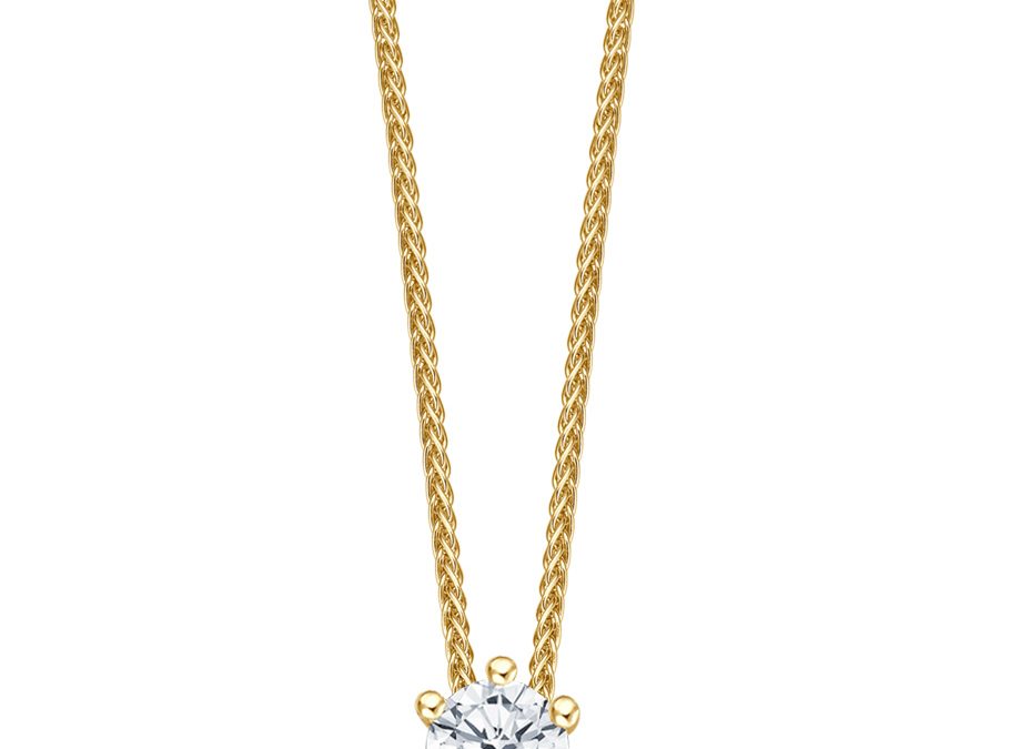 bellaluce Collier EH003793Gelbgold mit Brillant