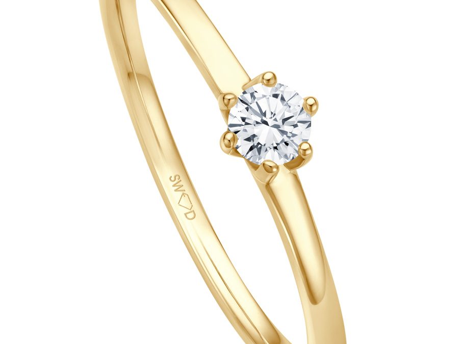 bellaluce Ring B112770Gelbgold mit Brillant