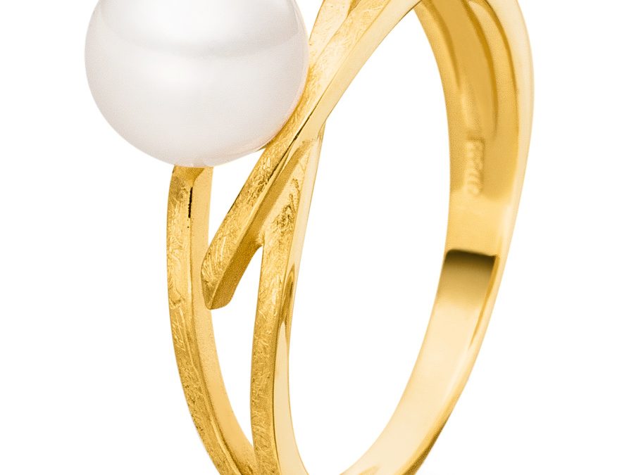 Mio Fallegro Ring mf2425Gelbgold mit Süßwasserperle