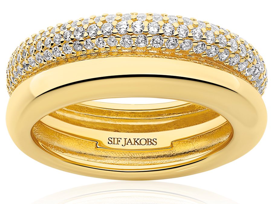 Sif Jakobs Ring SJ-R2476-CZ-YGSilber 18ct vergoldet, Zirkonia