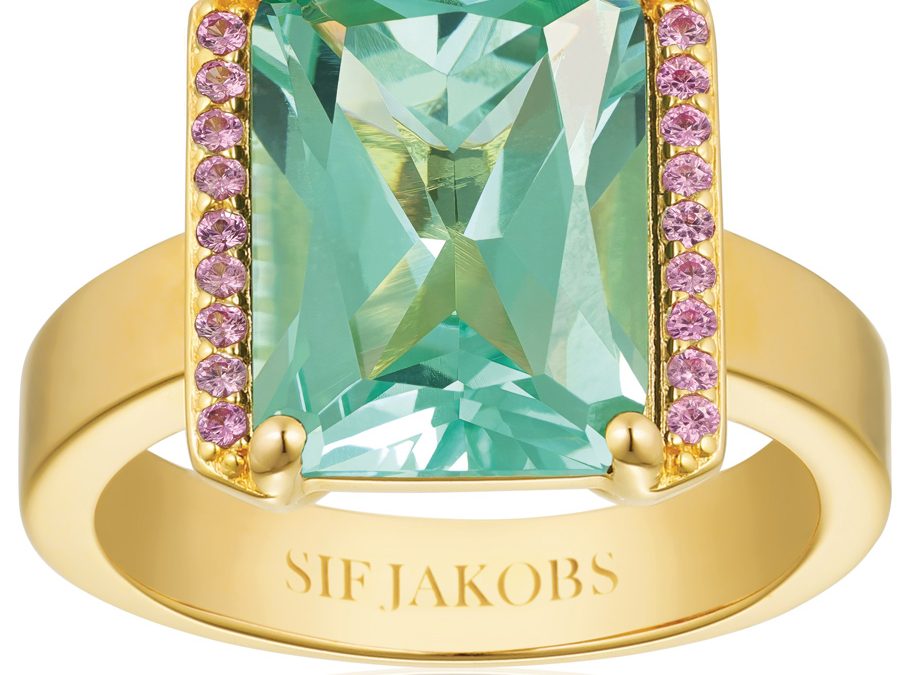 Sif Jakobs Ring SJ-R42267-TQPK-YGSilber 18ct vergoldet, Zirkonia